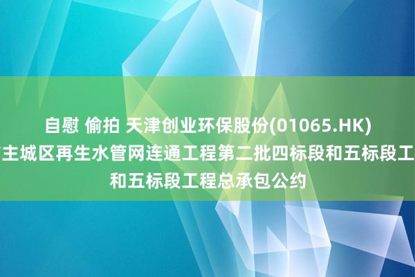 自慰 偷拍 天津创业环保股份(01065.HK)：签订天津市主城区再生水管网连通工程第二批四标段和五标段工程总承包公约