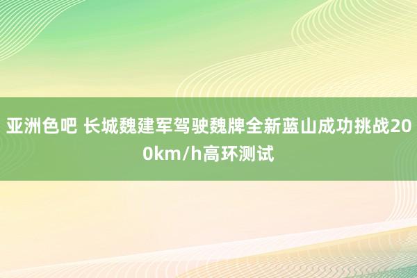 亚洲色吧 长城魏建军驾驶魏牌全新蓝山成功挑战200km/h高环测试